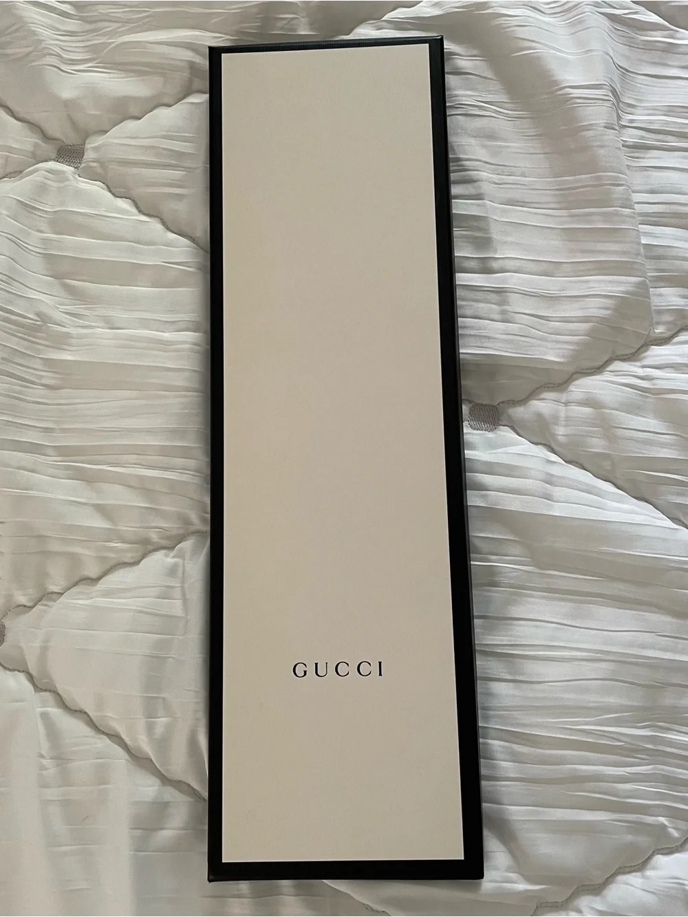 Gucci Authentic Empty Necktie Gift Box in Ivory and Black